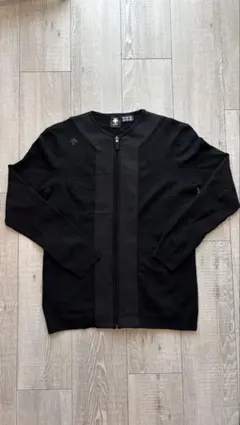デサントゴルフ　ニット　メンズ ブラック ジップアップジャケット