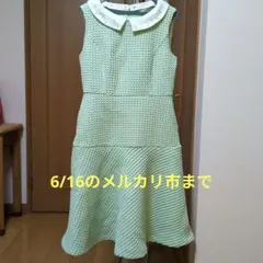 Prima Scherrer ノースリーブワンピース パール襟 Mのサムネイル