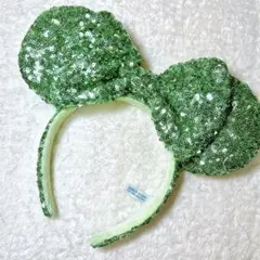 ディズニー カチューシャ スパンコール(黄緑)