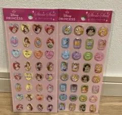 セリア ディズニープリンセス ストーンシール 2種セット