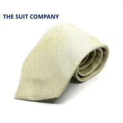 THE SUIT COMPANY ネクタイ　クリーム色　ピン小紋　シルク100%