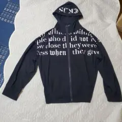 COOK JEANS クックジーンズ　パーカー 英字 ブラック