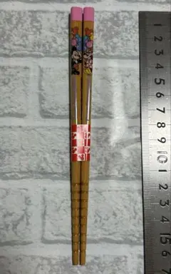 東京ディズニーランド　箸　木製　レトロ　レア　旧ロゴ　ミッキー　ミニー　新品