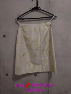ef-de 花柄刺繍 タイトスカート 9号