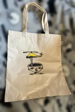 超激レア新品デッドストック　原マスミ「ヘリコプター」イラストプリント エコバッグ