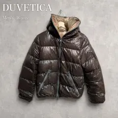 DUVETICA デュベティカ フードダウンジャケット 茶 46 M 艶感のサムネイル