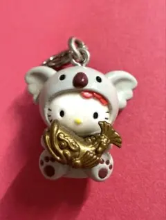 【激レア】ハローキティご当地 名古屋限定 金のしゃちほこ　ファスナーマスコット