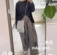 niko and MODE NORM CORE タマムシツイルプリーツパンツ L
