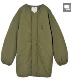 キルティングコート カーキ