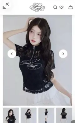 Treat Ürself sheer tops pink×black - メルカリ