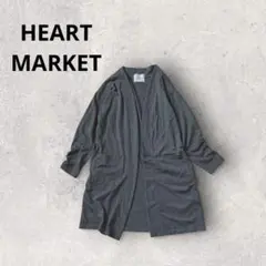 ハートマーケット カーディガン ボタンレス 羽織り 長袖カットソー トップス