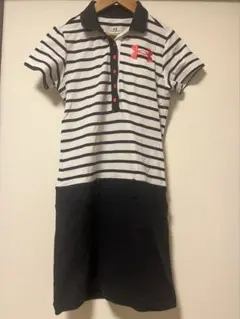 【ママさん様専用】アンダーアーマー ゴルフ半袖ポロワンピース ボーダー