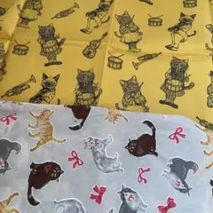 レトロ猫生地レトロアニマル生地