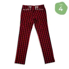 パーリゲイツ☆美品✨月桂樹柄パンツ とバイザー セット/黄白緑色
