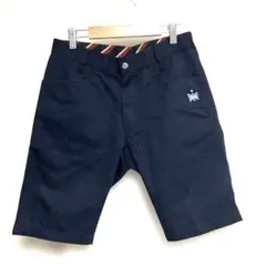 ハチヤーズ ゴルフ ハーフパンツ ビッグロゴ ゴールド蜂 ストレッチ L