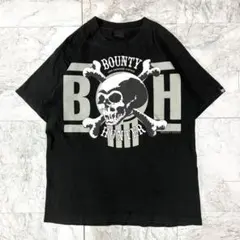 bounty hunter Tシャツ スカル ロゴ ブラック 両面プリント