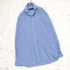 ポロラルフローレン 長袖シャツ ブルー チェック US古着 春秋 h83