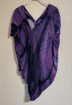 Vivienne Tam シルクノースリーブチュニック 紫のサムネイル