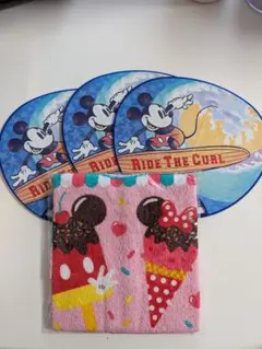 ミッキーマウス タオルとうちわセット