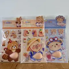 お腹ぷにぷにシール　おしりシール　肉球シール　3枚セット
