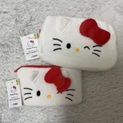 韓国 daiso ダイソー限定 キティ ポーチ 2点セットのサムネイル