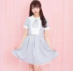 シークレットハニー ネクタイ付き半袖ワンピースのサムネイル