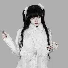 DimMoire 十字の誓いつぎはぎマフラー White 白