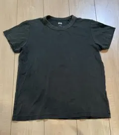 ユニクロ Tシャツ 綿100% チャコール レディース L 無地 UNIQLO