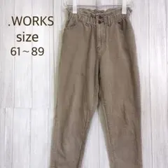 トラストワークスプランニング　コーデュロイパンツ ウエストゴム L 茶