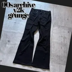 00s archive flare black pants y2k swagのサムネイル