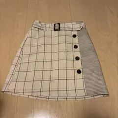 INGNI チェック柄Aラインミニスカート　ベルト付