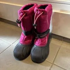 SOREL スノーブーツ 21センチ　ピンク　赤　子ども