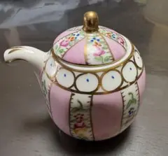 アイリッシュドレスデン　ハンドペイント　蓋付き小物入　小花　リボン　アイルランド アイリッシュドレスデン ハンドペイント 蓋付き小物入 小花 リボン