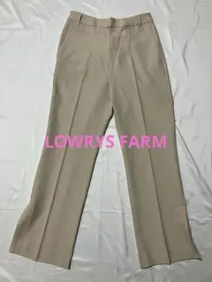 LOWRYS FARM ベージュ スラックス 裾スリット 美品　Ｌ