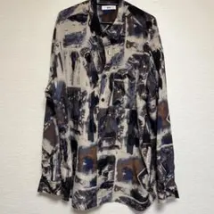 WEGO 抽象パターン 長袖シャツ Lサイズ