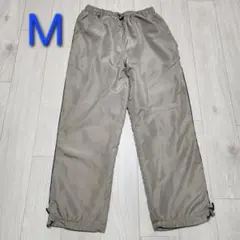 ナイロンパンツ　裏フリース 防寒　メンズ　M　ベージュ系