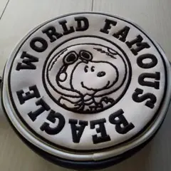 スヌーピー 円形ポーチ ストラップ付き