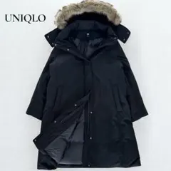 美品　UNIQLO ハイブリッドダウンウルトラウォームロングコート　黒　3XL