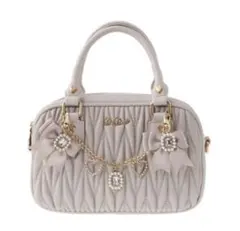 リズリサ　キルティングリボンチャームポシェット