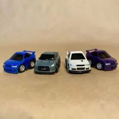 ミニミニチョロQ 歴代GT-Rコレクション 4台セット（全長約3〜3.7cm）
