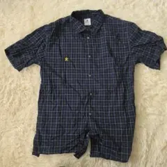 R.NEWBOLD 半袖シャツ L ネイビー系チェック