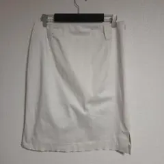 23区★size 46 ひざ丈 タイトスカート ホワイト シンプル