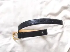 型押しブラックレザーベルト　ANNEKLEINⅡ　M　日本製　革ベルトのサムネイル