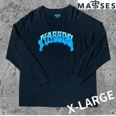 希少 MASSES マシス ロンT JOINT ブラック 黒 XL Tシャツ 青のサムネイル