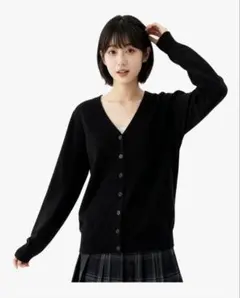 Goodfeel カーディガン レディース Vネック 黒 L