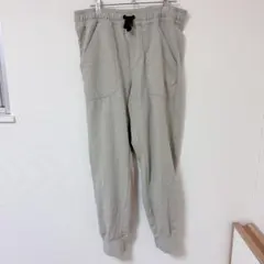 ライトグレー イージーパンツ ヘリンボーン