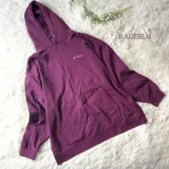 レイジブルー✳︎パーカー フード バックプリント ビッグロゴ ゆるだぼ 春服