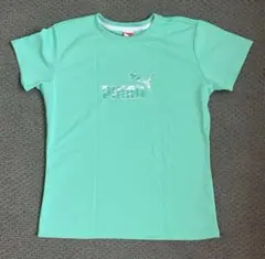 【未使用に近い（美品）】PUMA ミントグリーン ロゴプリントTシャツのサムネイル