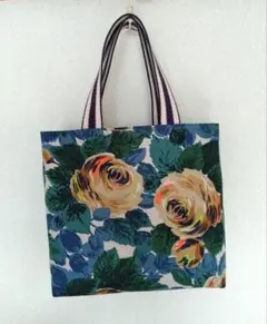 キャスキッドソン　花柄仕切りポケット付きトートバッグ