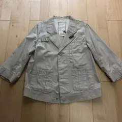 【ページボーイ】の『サファリ七分袖ジャケット』ブルゾン　ベージュ
